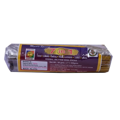 Mysore Special 7 in 1 Herbal Incense Joss Sticks (350 Grams)