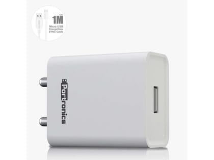 Portronics Adapto 62 BIS Certified, USB Port, wide Compatibility, Lightweight - White Portronics Adapto 62 BIS Certified, USB Port, wide Compatibility, Lightweight - White
