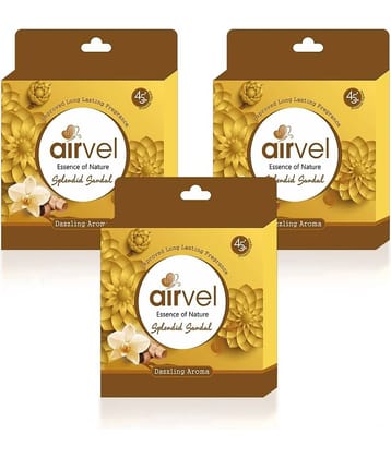 Airvel Bathroom Air Freshener Blocks Sandal Fragrance for Home & Office Use 75g ( Pack of 3 )