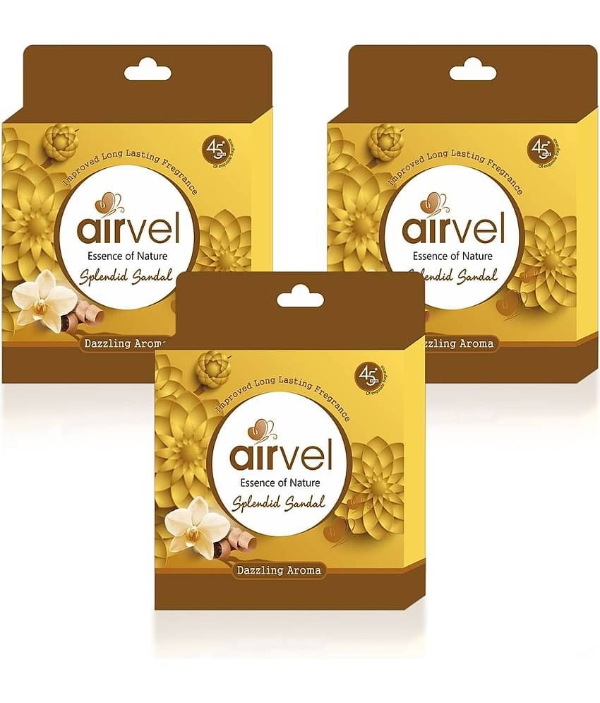 Airvel Bathroom Air Freshener Blocks Sandal Fragrance for Home & Office Use 75g ( Pack of 3 )