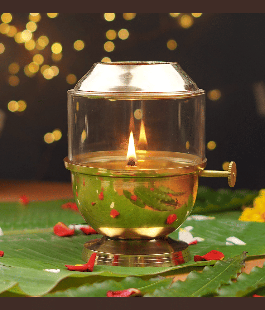 ServDharm Brass Akhand Diya - Pack of 1