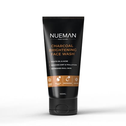NUEMAN Charcoal Brightening Face Wash | For Men | All Skin Types | With Salicylic Acid, Niacinamide, Aloe Vera & Neem | Fights Acne, Oil, Dullness | Dermatologically Tested NUEMAN Charcoal Brightening Face Wash | For Men | All Skin Types | With Salicylic Acid, Niacinamide, Aloe Vera & Neem | Fights Acne, Oil, Dullness | Dermatologically Tested