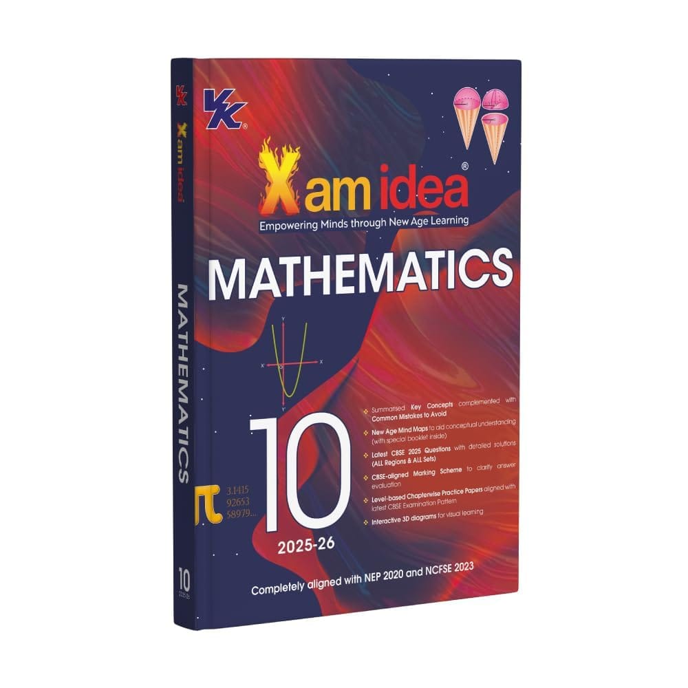 Xam idea Class 10 Mathematics (2025-26)| Latest CBSE Syllabus | NEP 2020 & NCFSE 2023 Aligned | New age Mind Maps & Practice Papers | Interactive 3D Diagrams Paperback – 1 June 2025