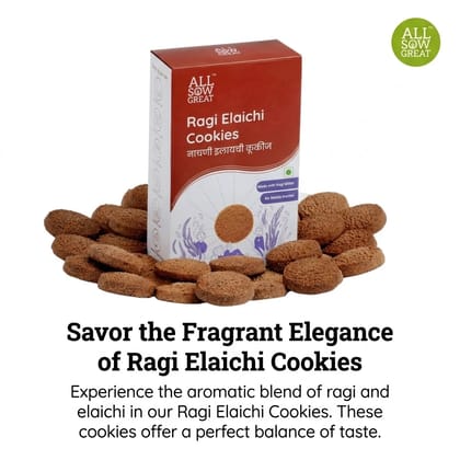 All Sow Great Ragi Elaichi Cookie 180gm Pack of 1