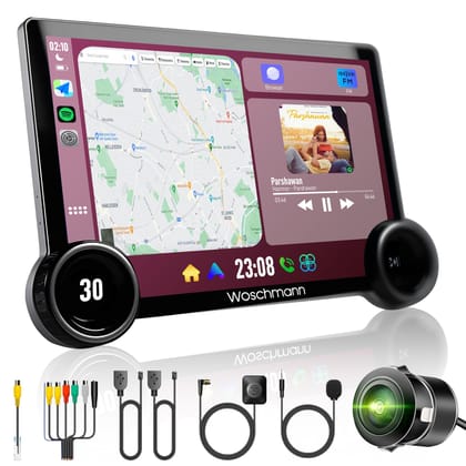 Woschmann Diamond Car Android SystemTouch Screen 10.1 Inch|TS30|With Fan|4GB/64GB|4th Gen|4Core|QLED Display|GPS&Bluetooth|WiFi&FM|SteeringControl|AHD Camera Included(Wireless Android Auto & Car Play) Woschmann Diamond Car Android SystemTouch Screen 10.1
