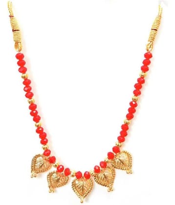 Stylish and Designer Gold Plated Brass Mangalsutra For Women Girls Traditional Black Beads Chain Mangal Sutra Brass Mangalsutra
