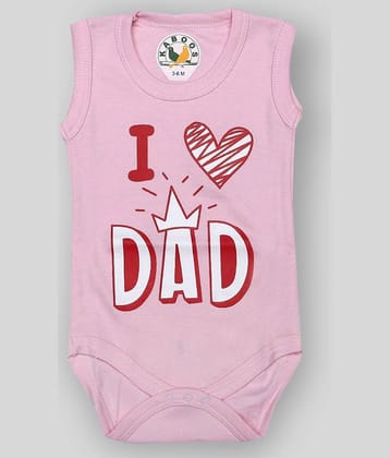 KABOOS Pack of 1 Baby Boys Cotton Bodysuit ( Pink )
