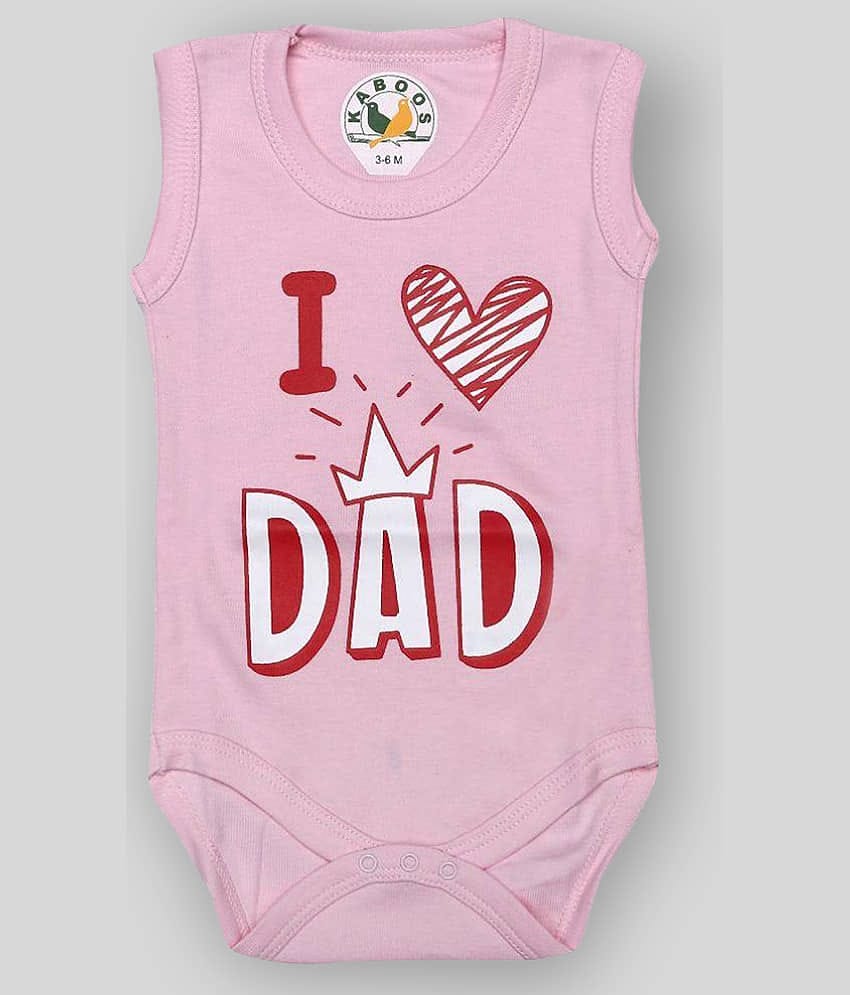 KABOOS Pack of 1 Baby Boys Cotton Bodysuit ( Pink )