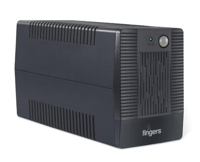 FINGERS Fast Recharge FR-630 UPS Power Supply (600VA/360W, Line Interactive, 33% Faster Recharge, AVR Stabilization, Generator/Inverter Compatible, Auto Restart, Cold Start Mode)  Jet Black