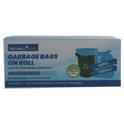 NATURALLYOURS Garbage Bags 2 Packs Roll On Eco-Friendly 25 Micron Dustbin Trash Plastic for Home, Bathroom, Office, Kitchen Waste Disposal 15 Bags/Roll (18 x 21 Inch) Medium Easy Use NATURALLYOURS Garbage Bags 2 Packs Roll On Eco-Friendly 25 Micron Dustbin Trash Plastic for Home, Bathroom, Office, Kitchen Waste Disposal 15 Bags/Roll (18 x 21 Inch) Medium Easy Use