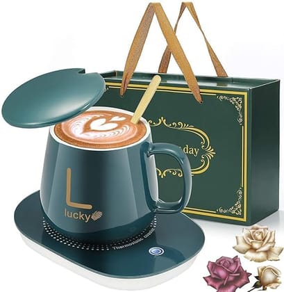 Coffee Mug Warmer Electric Heater Smart Cup Beverage Waterproof Heating Coaster Milk Tea Portable Warmer Plate for Home Office ( Multicolour )