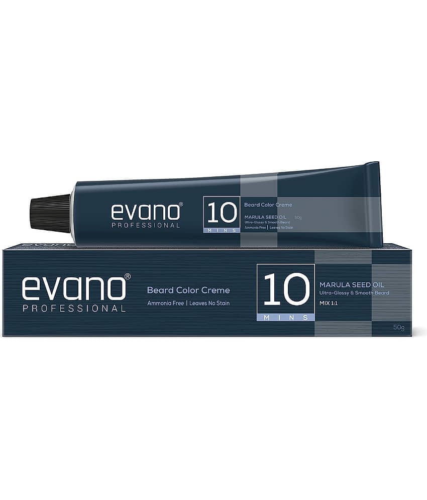 EVANO Professional Beard Colour for Men Darkest Brown 50g, Ammonia Free Beard Color, 100% Grey Coverage in 10 Minutes
