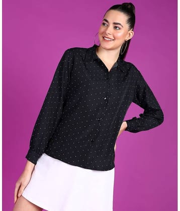 POPWINGS Women Printed Crepe Shirt ( Pink )