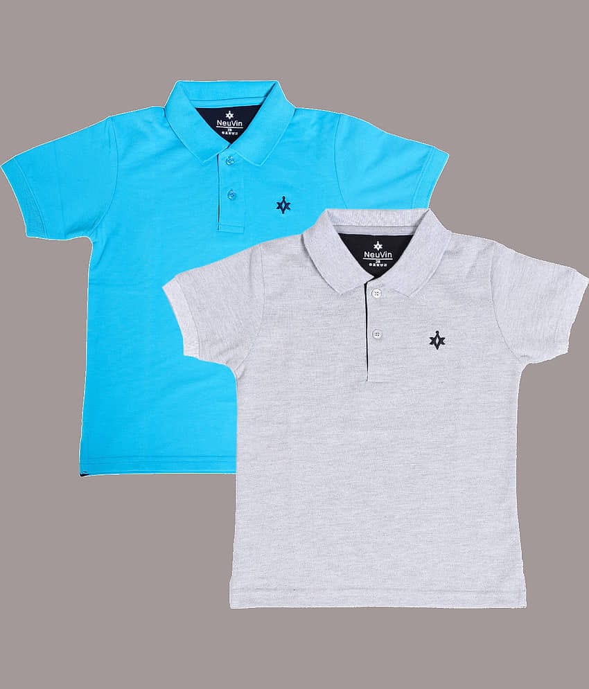 NEUVIN Pack of 3 Boys Cotton Blend T-Shirt ( Multi Color )
