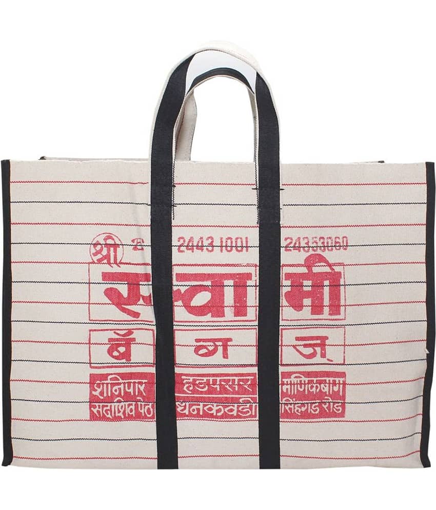 Goodluck Cotton Canvas Grocery Shopping Bag Extra Large Heavy Duty Handcrafted Multipurpose Bag for Grocery Milk Vegetable Storage(16 X 9 X 21)