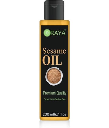 ORAYA 100% Organic Sesame Oil For Hair Growth Hair Massage Oil- 200 ml