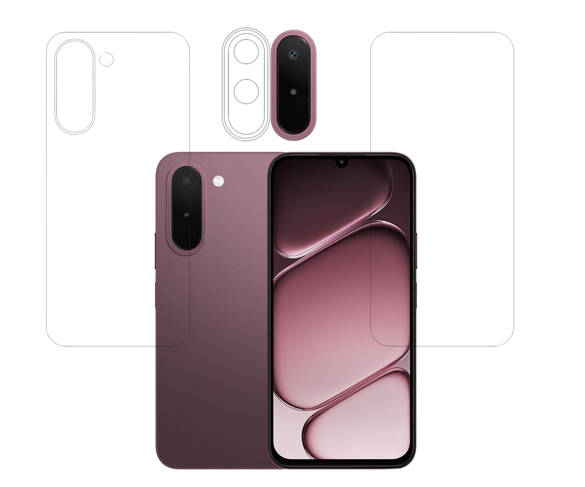 ISAAK Front and Back Screen Protector with Camera Lens Protector Compatible with OnePlus N6x (COMBO PACK)