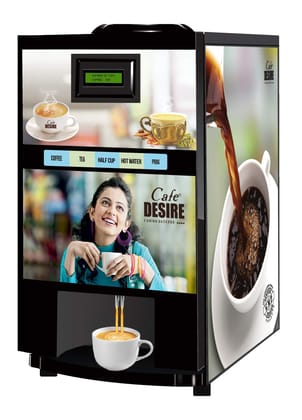 Cafe DESIRE I DRINK SUCCESS Tea Coffee Machine - 2Lane | Advanced Robust Fully Automatic Coffee Vending Machine | For Offices, Shops and Smart Homes | Make 2 Varieties of Coffee Tea with Premix Cafe DESIRE I DRINK SUCCESS Tea Coffee Machine - 2Lane | Adv