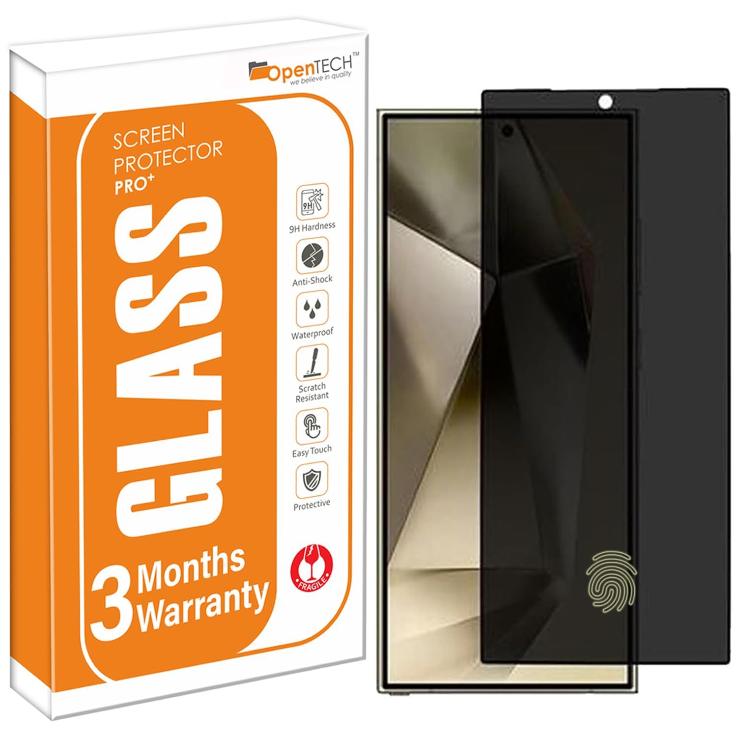 OpenTech® Privacy Tempered Glass Screen Protector Compatible for Samsung Galaxy S25 Ultra with Edge to Edge Coverage and Easy Installation kit OpenTech® Privacy Tempered Glass Screen Protector Compatible for Samsung Galaxy S25 Ultra with Edge to Edge Cov