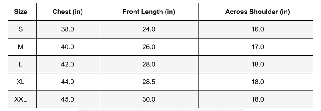 Size Guide