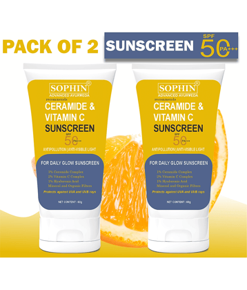 SOPHIN SPF 50 Sunscreen Cream For All Skin Type ( Pack of 2 )