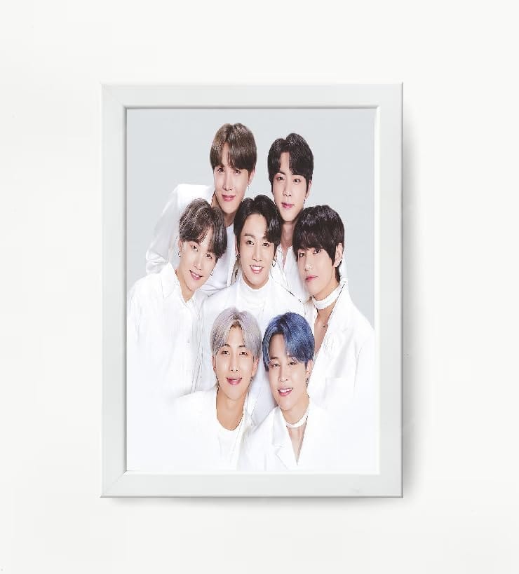 NOKKES Bts Army Bangtan Boy V suga J-Hope Jungkook Jin Jimin Rm 5X7 Inch Size Photo Frame Photo Home Office_AQW239