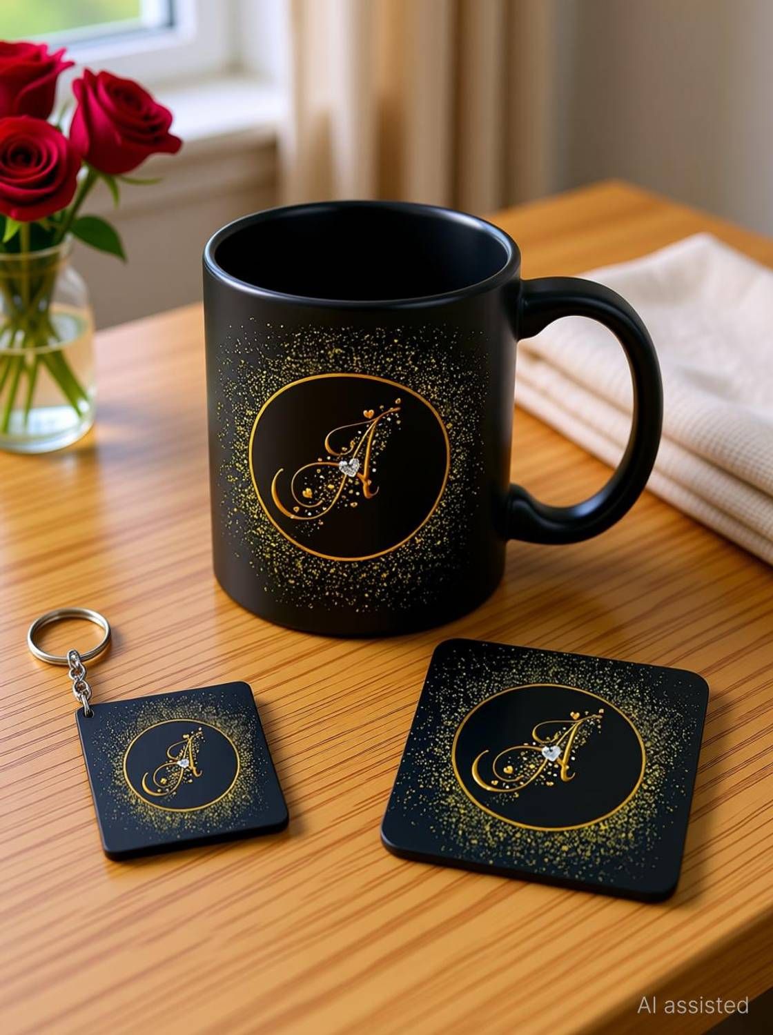 Mug, Keychain, Coaster Gift Set