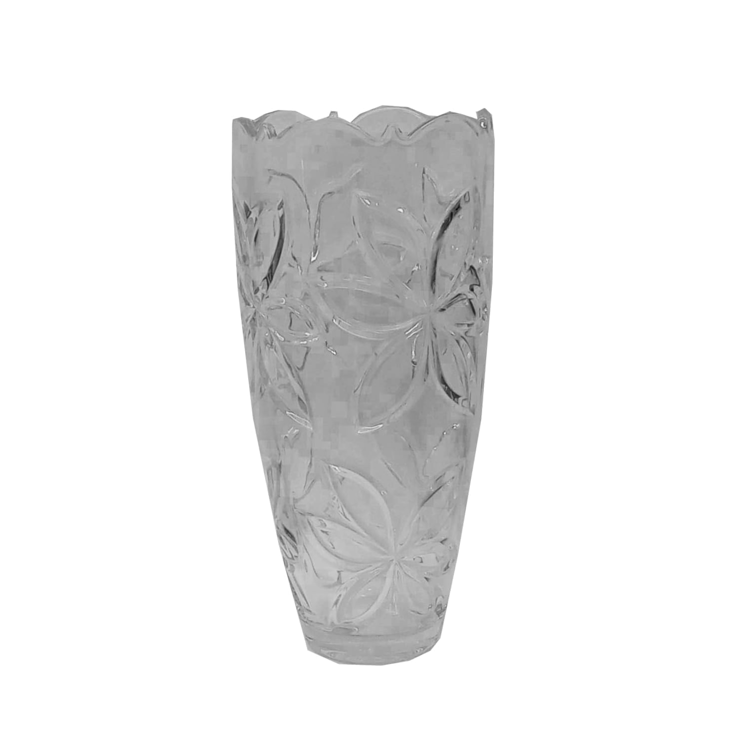 Flower Vase, Glass Vase (9 INCH) Pot Centerpieces, Modern,Crystal Clear Tall Vases for Home Decor, Living Room, Office Decoration