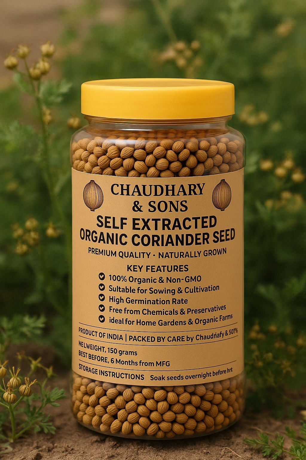 Self Extracted Organic Coriander Seeds - Chaudhary & sons