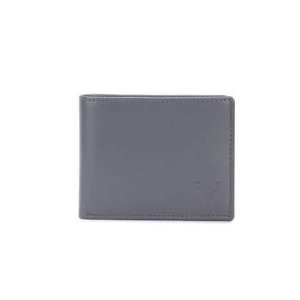 Mens Vegan Leather Wallet | Slim Design | RFID Protected | Lightweight | Durable Bifold | Grey