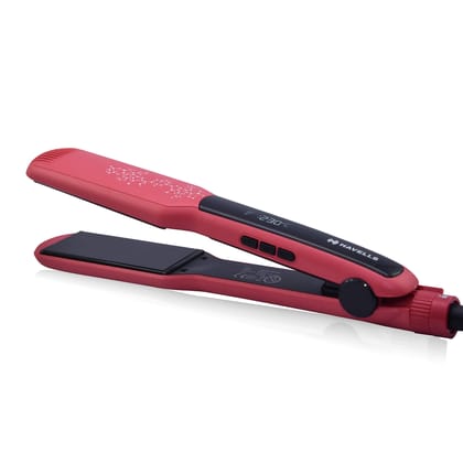 Havells Wide Plate Hair Straightener - HS4121 (Red_Free Size) Havells Wide Plate Hair Straightener - HS4121 (Red_Free Size) - Red / Free Size