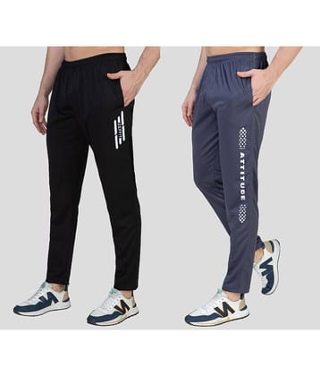 Zeffit - Multicolor Lycra Men's Trackpants ( Pack of 2 )