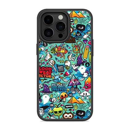 Blue Abstract Mobile Bumper Cover