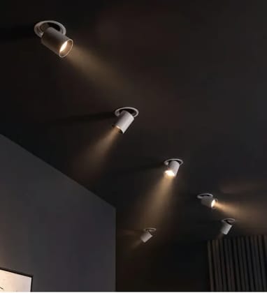 Pop out/ Zoom Out Recessed 360 Degree Adjustable COB Light | 5watt | 3000k (Warm White) | Body Color - White | Packed of 1 pcs | Indoor used for Painting, Photo-Frames or Wall High-Lighting Purpose