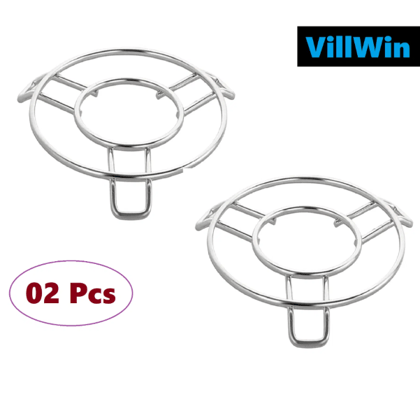 VillWin Iron Stand | Stainless Steel Trivet |Round Steamer Rack for Kitchen | Heat Resistant Hot Plate Dishes Holder | Cooker