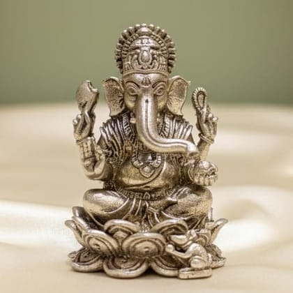 Sukh Sehaj Shree Ganesh Murti | Lord Ganesha Idol | Brass Murti | Handcrafted, Antique Finish, 1.5 Inch Height, for Home Temple, Decor, Pooja Ritual and Gifting