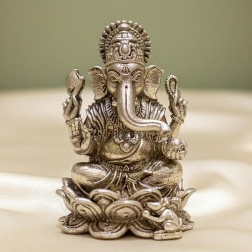 Sukh Sehaj Shree Ganesh Murti | Lord Ganesha Idol | Brass Murti | Handcrafted, Antique Finish, 1.5 Inch Height, for Home Temple, Decor, Pooja Ritual and Gifting