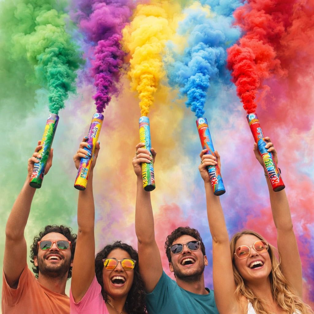 Colored Smoke Bomb for Mehendi/PhotoBooths/Fun Favor - Set of 5