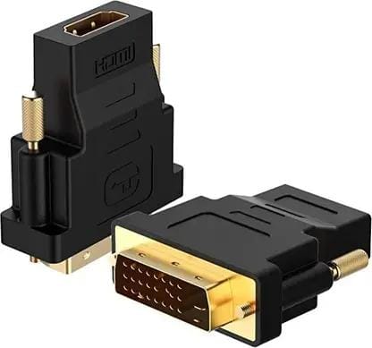 DVI D 24+1 Male to HDMI Female High Speed Adapter Converter | Gold Plated Support 1080P for HDTV, Plasma, DVD, Projector, Computer
