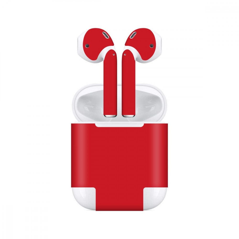 Airpods Matte Red Skin (only cover/केवल कवर) Airpods Matte Red Skin
