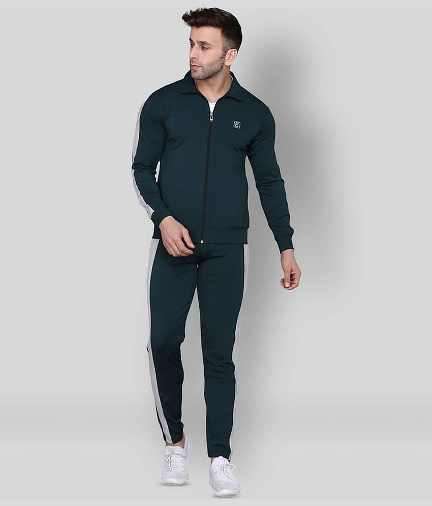 PRAUME - Teal Polyester Slim Fit Striped Men's Sports Tracksuit ( Pack of 1 )