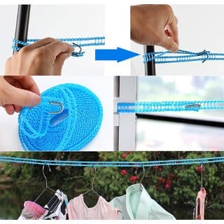 K kudos  5Mtr Nylon Clothes Hanger Stop Rope Line For Home