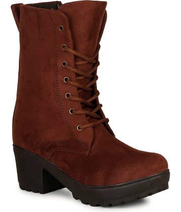 Commander - Brown Women's Mid Calf Length Boots