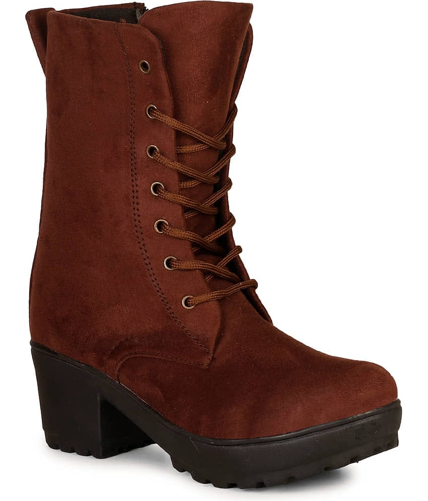 Commander - Brown Women's Mid Calf Length Boots