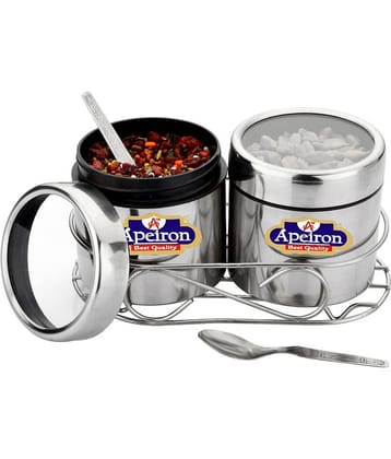 APEIRON MULTI PURPOSE DABBA Steel Spice Container Set of 2 400 mL