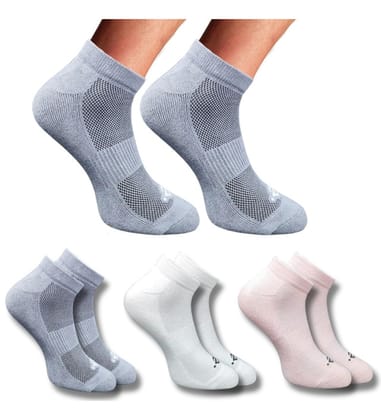 3-Pair Set Unisex Casual Cotton Printed Low Cut Socks (Multicolor)