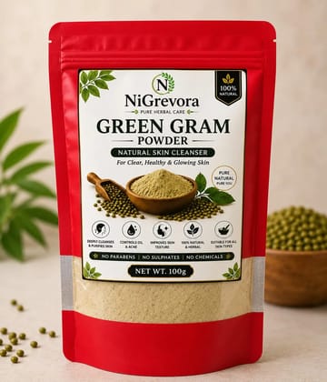 Green Gram Powder 100g | 100% Natural Moong Dal | Traditional Herbal Bath| Face & Body Cleanser | Chemical-Free Skin Care Powder