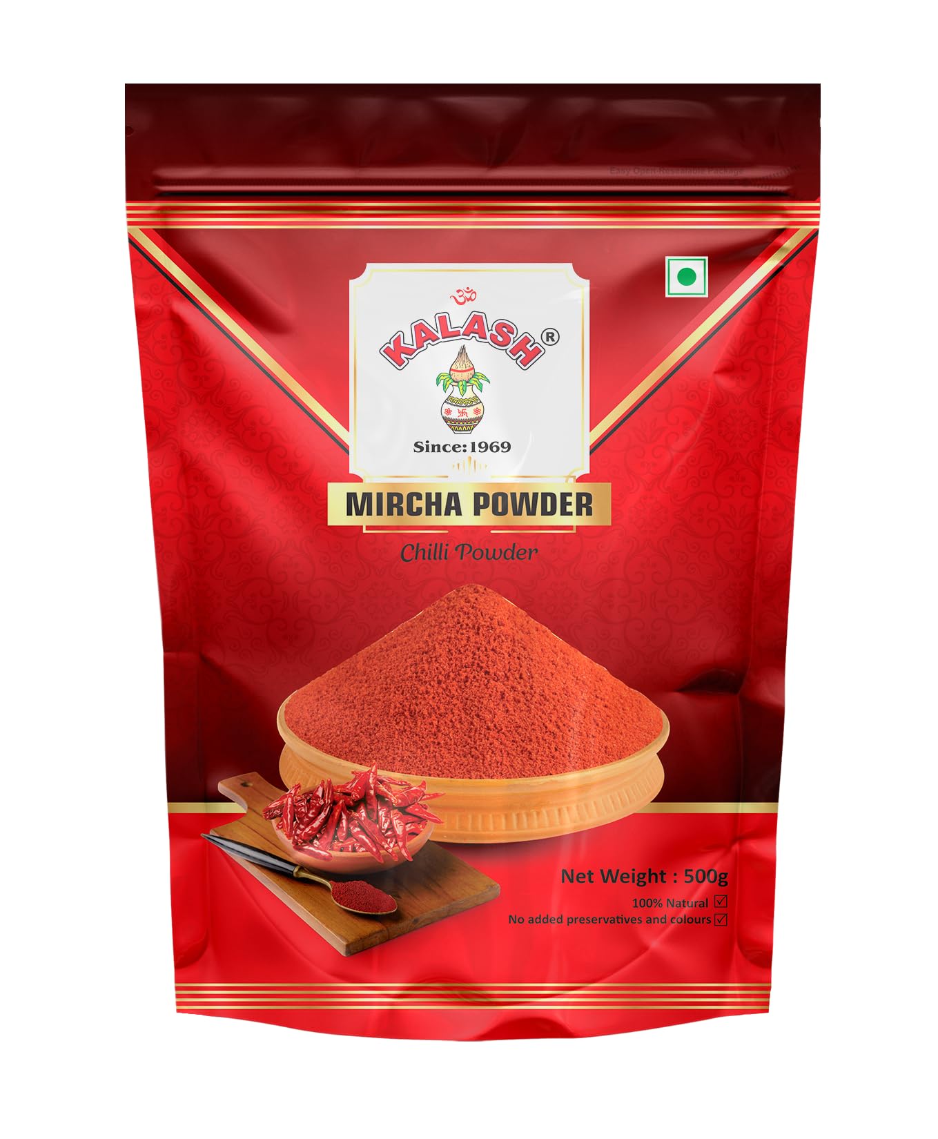Kalash Red Chilli Powder | Mirchi Powder | Lal Mirchi Powder 500gm