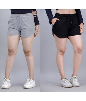 Scrott Merchandise Cotton Hot Pants - Multi Color Pack of 2