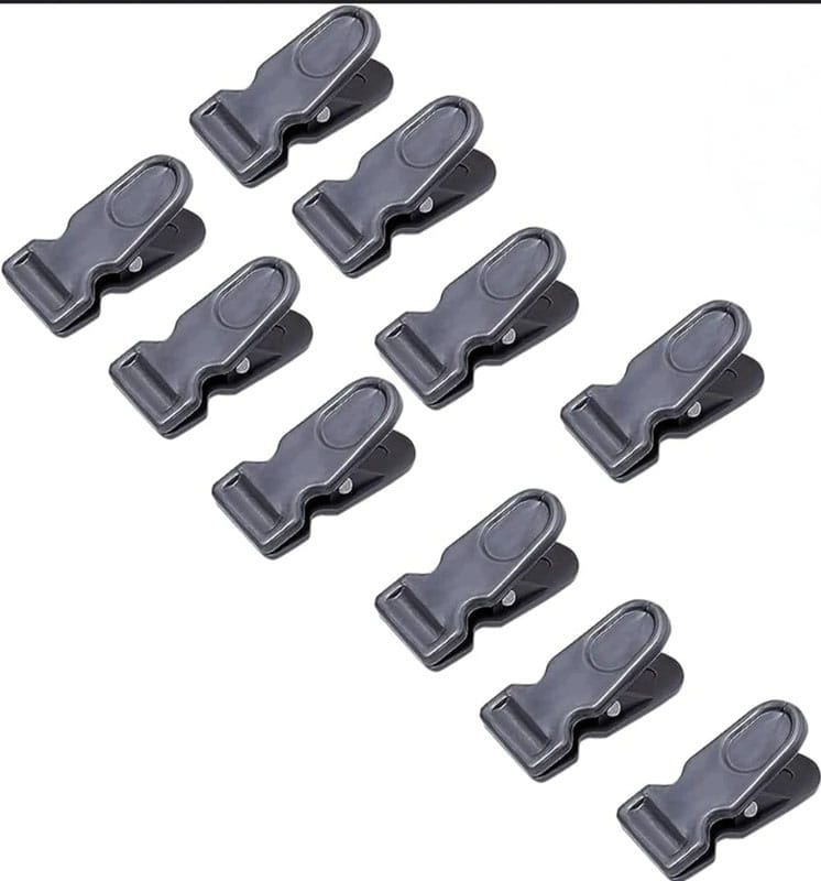 Multipurpose Plastic Grip Clips for Home & Office Use Strong Spring Clamps with Heavy Grip, Durable Plastic Material, 2.4 Inch (Pack of 10)